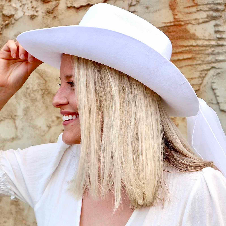 Cowboy Hat Veil for Bride | Country Western Bachelorette Party | Pink Black Cow Print Cowgirl Party Hat | Nashville Austin Bridesmaid Gifts