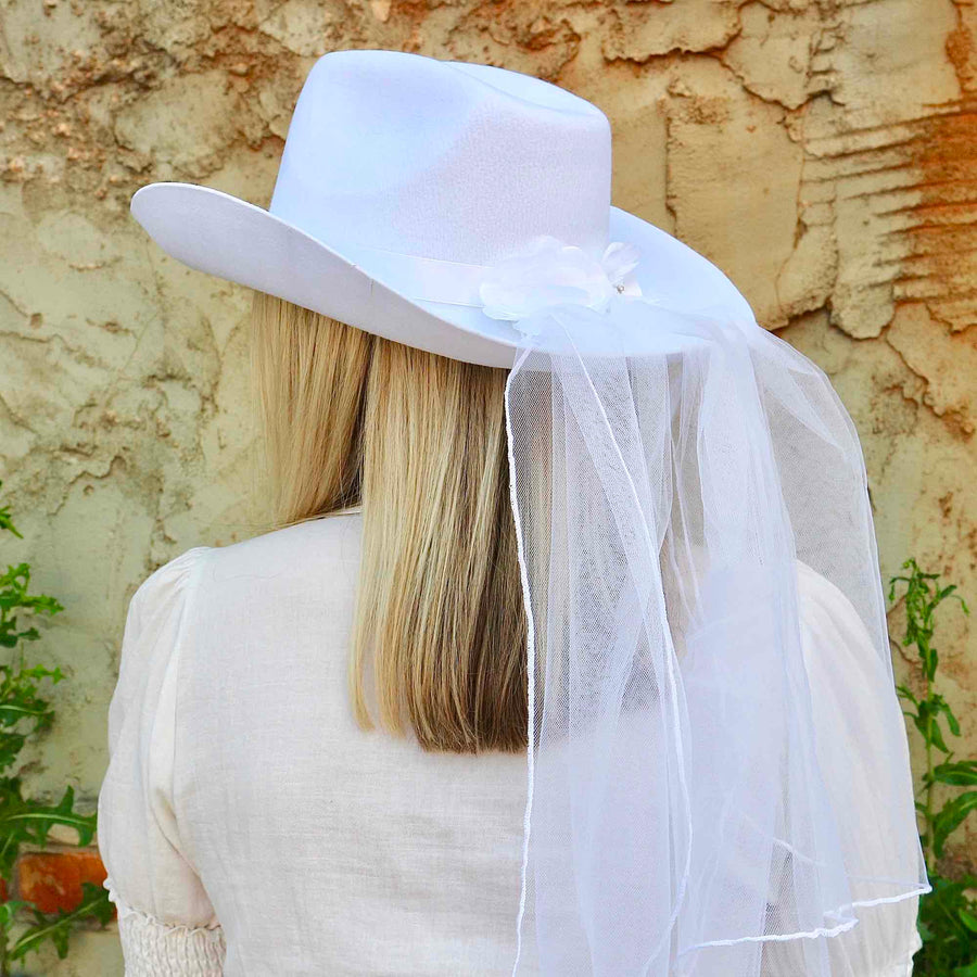 Cowboy Hat Veil for Bride | Country Western Bachelorette Party | Pink Black Cow Print Cowgirl Party Hat | Nashville Austin Bridesmaid Gifts