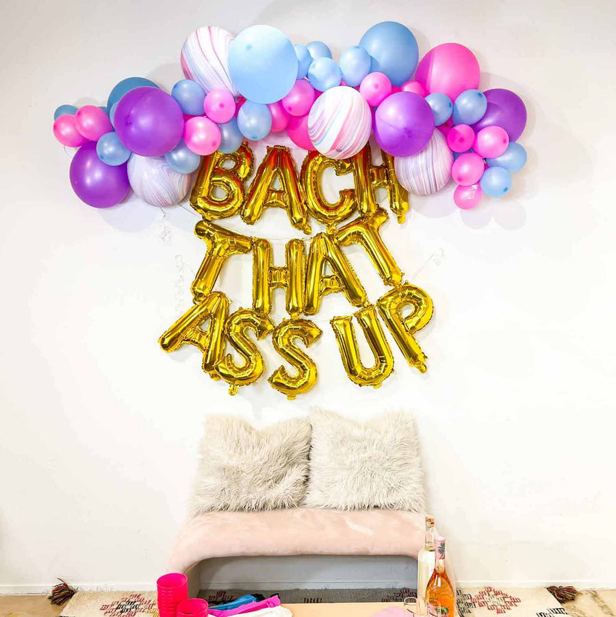 Neon 1990s DIY Bachelorette Party Balloon Garland | We Like To Party Bachelorette Party Decorations, Favors, Accessories, Supplies