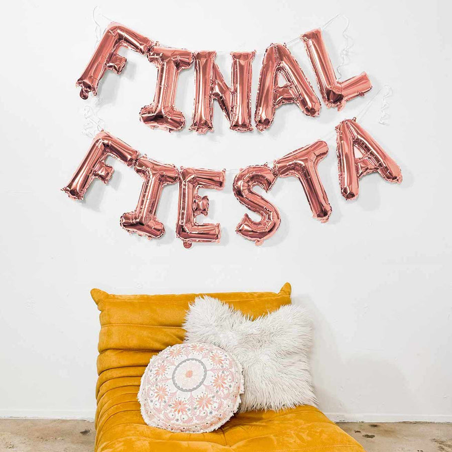 Bachelorette Party Decorations - Rose Gold Final Fiesta Balloon Banner