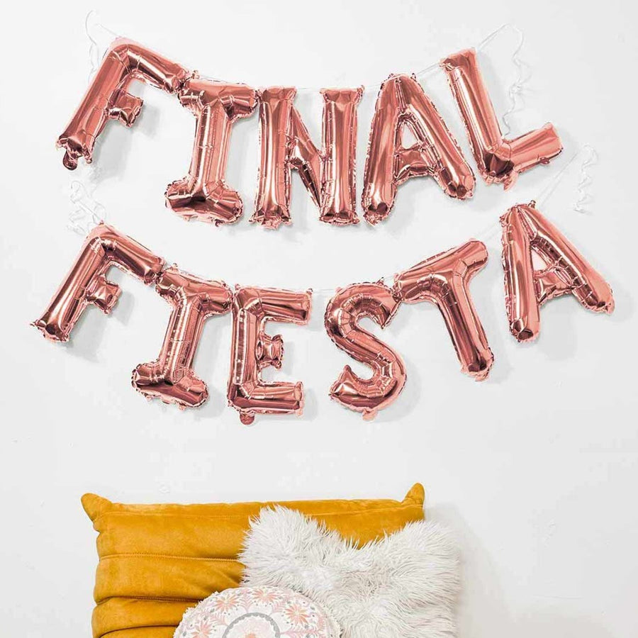 Bachelorette Party Decorations - Gold Final Fiesta Balloon Banner