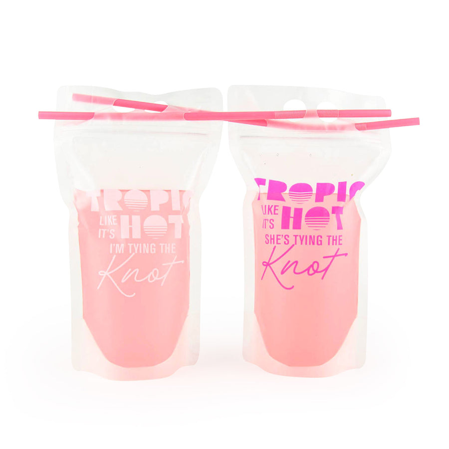 Bachelorette Party Drink Pouch | Tropic Like It's Hot | Beach Bachelorette Party Gifts, Favors, Accessories, Supplies, Deocrations