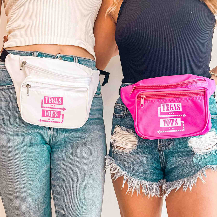 Bachelorette Party Fanny Packs | Las Vegas, Vegans Now Vows Later | Bridesmaids Gifts, Favors, Accessories