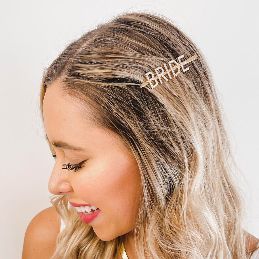 Bachelorette Party Gifts - Rhinestone BRIDE Barrette - Bridal Party Accessories, Supplies, Favors