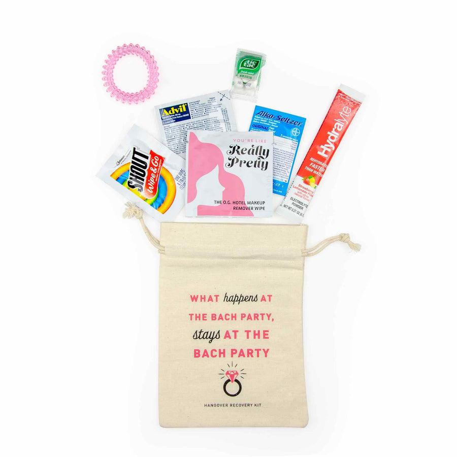 What Happens At The Bachelorette Party Bachelorette Party Hangover Kit | Bachelorette Party Supplies, Favors, Accessories