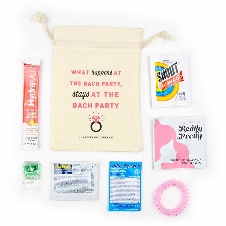 What Happens At The Bach Party Bachelorette Party Hangover Kit
