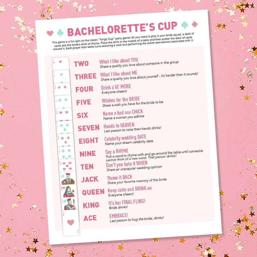 Free Bachelorette Party Game Printable, Download, PDF | Bachelorette's Cup