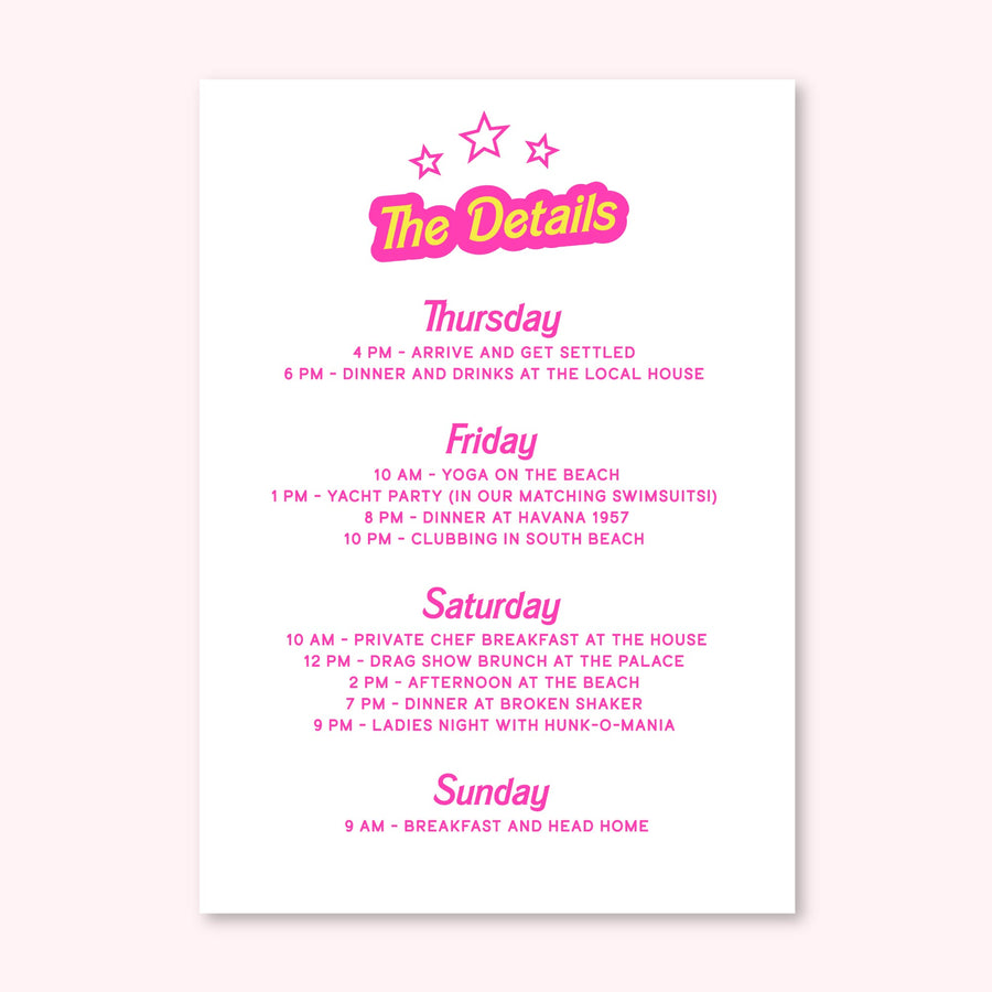 Barbie Themed Bachelorette Party Invitation | Digital Download, Printable PDF, Customizeable