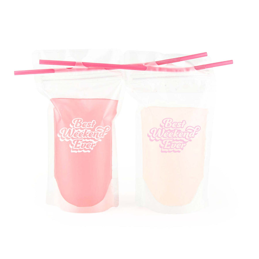 Best Weekend Ever Bachelorette Party Drink Pouches | Bachelorette Party Drinkware, Cups, Booze Bags