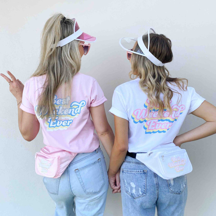 Best Weekend Ever Bachelorette Party Shirts - Pastel Preppy Beachy Bridesmaids Gifts Favors Accessories Shirts Tees 