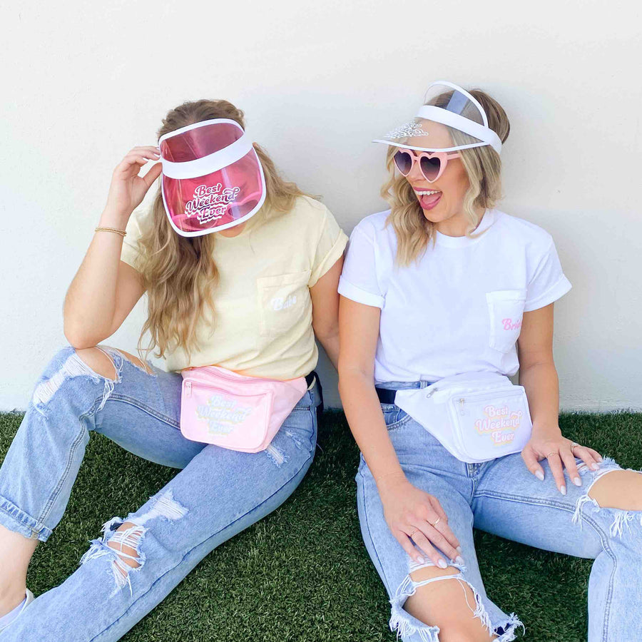 Best Weekend Ever Bachelorette Party Retro Sun, Tennis Visors