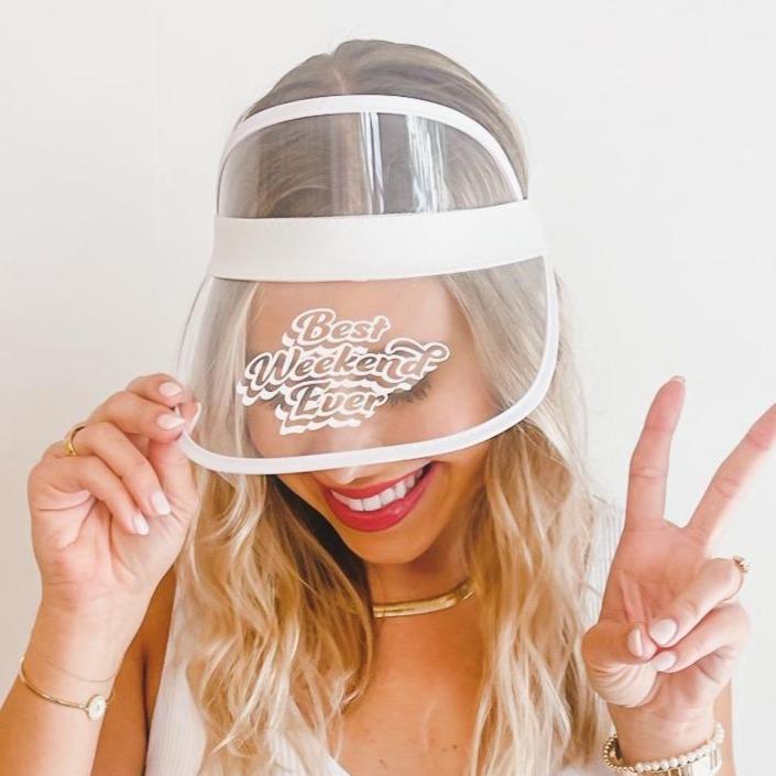 Bachelorette Party Retro Sun Visors | Best Weekend Ever | Bridesmaids Hats, Accessories, Gifts, Decor, Favors