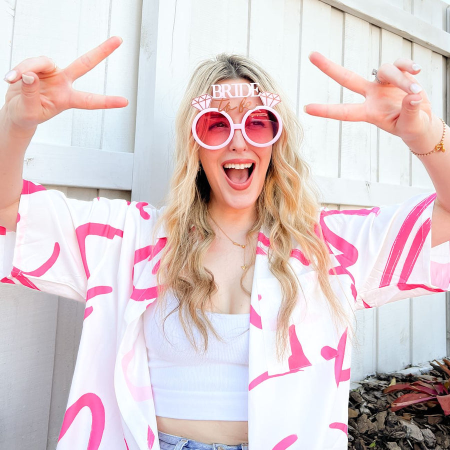 Rose Gold Engagement Ring Bride To Be Sunglasses | Bachelorette Party Bridal Accessories, Gifts, Favors