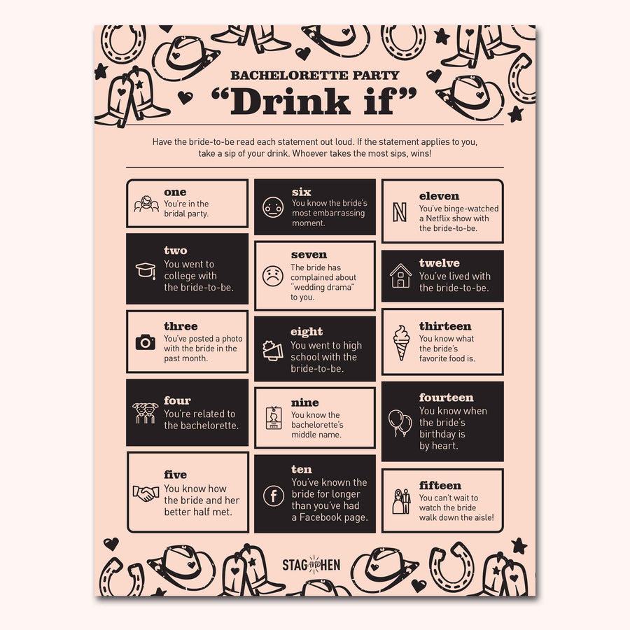 Bride's Last Ride Bachelorette Party Games | Digital Download | Printable PDF Party Activity