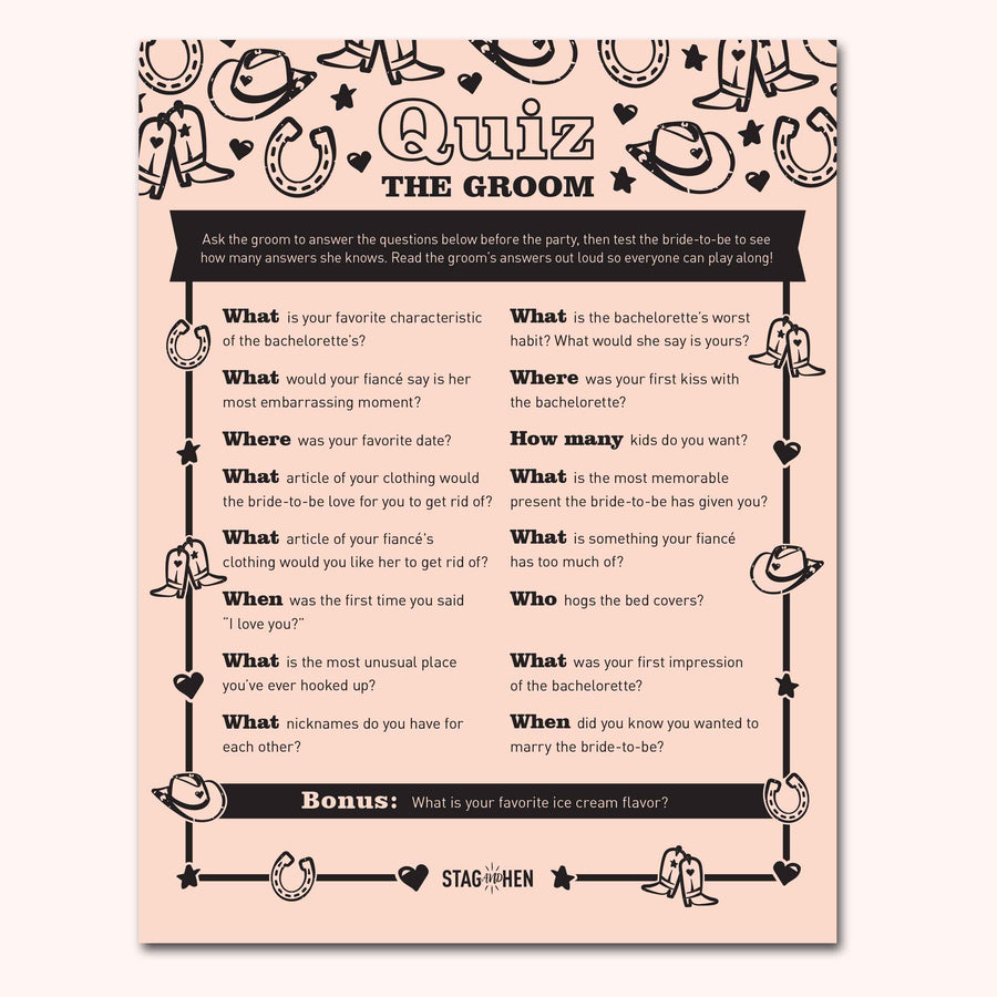 Bride's Last Ride Bachelorette Party Games | Digital Download | Printable PDF Party Activity