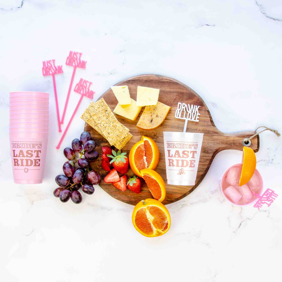 Bachelorette Party Cups, Tumblers, Drinkware | Brides Last Ride, Country Western, Nashville, Austin, Scottsdale Bachelorette Party