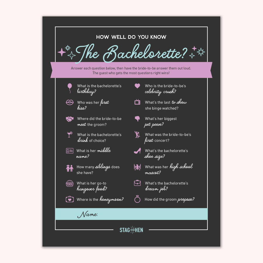 Printable Bachelorette Party Games | Bride's Last Disco, Groovy, 1960s | Scavenger Hunt, Groom Quiz, Bachelorette Quiz | Digital Download, PDF