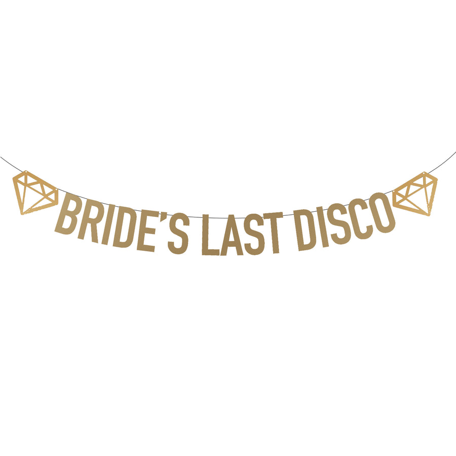 Brides Last Disco Bachelorette Party Banner | Bridal Party, Bridesmaids Decorations Gifts Favors Accessories