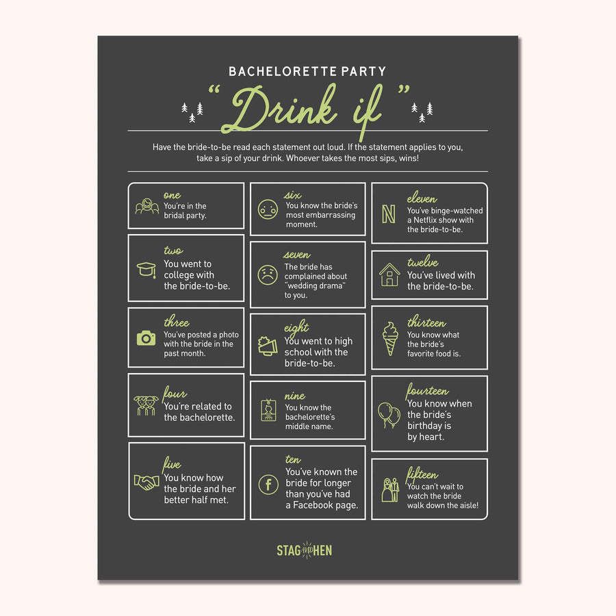 Camp Bachelorette Printable Party Games