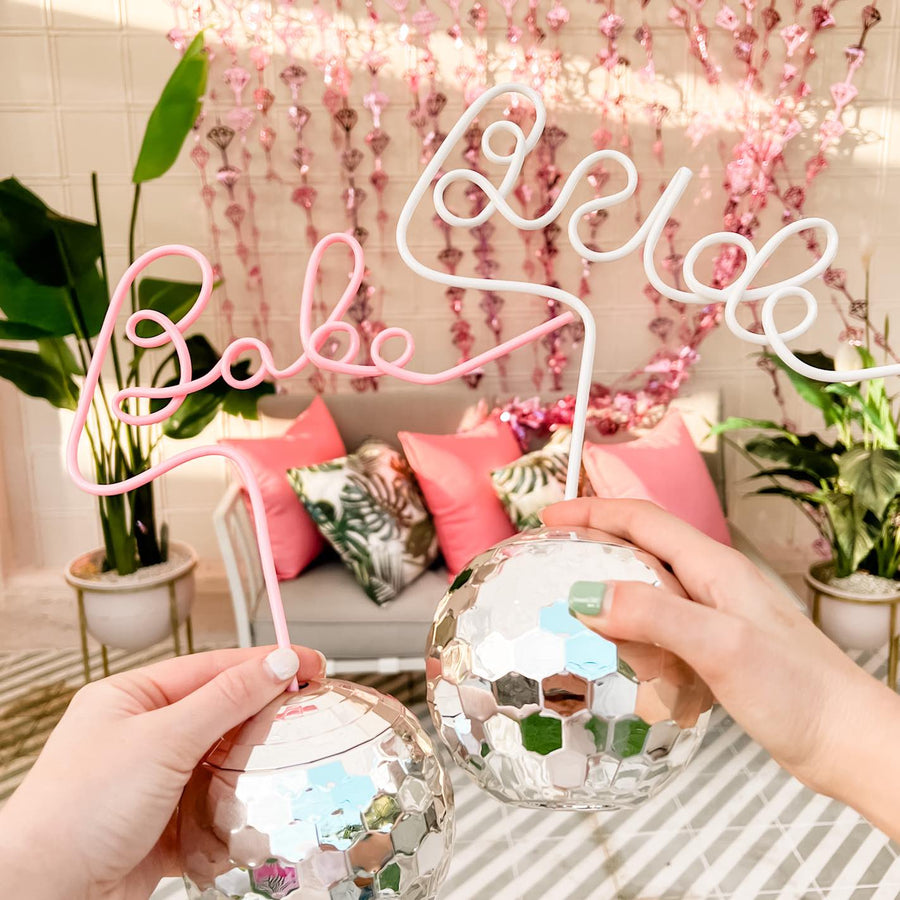 Disco Ball Bachelorette Party Cups Tumblers - Rainbow, Silver, Rose Gold Pink
