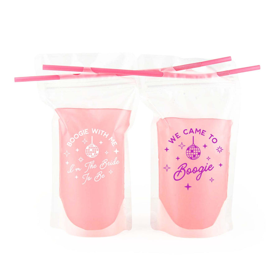 Bachelorette Party Drink Pouch | Disco Bachelorette Drinkware, Cups, Booze Bag