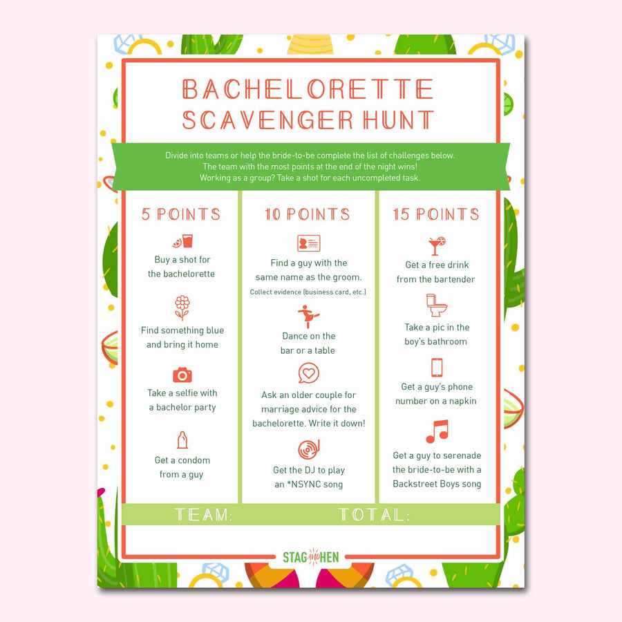 Final Fiesta Bachelorette Party Games | Digital Download | Printable PDF Party Activity