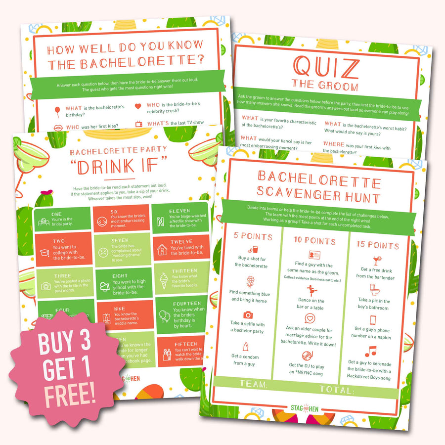 Final Fiesta Bachelorette Party Games | Digital Download | Printable PDF Party Activity