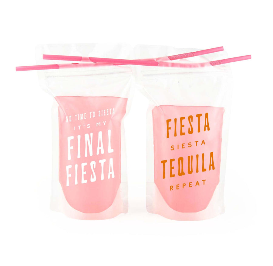 Final Fiesta Bachelorette Party Drink Pouches | Fiesta, Southwestern, Mexican Bachelorette Party Drinkware, Cups, Booze Bags