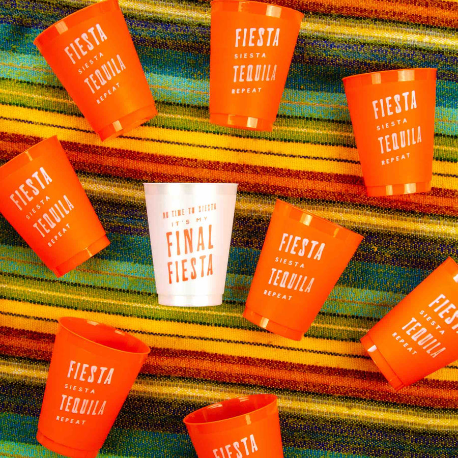 Final Fiesta Bachelorette Party Cups, Drinkware, Decor, Favors