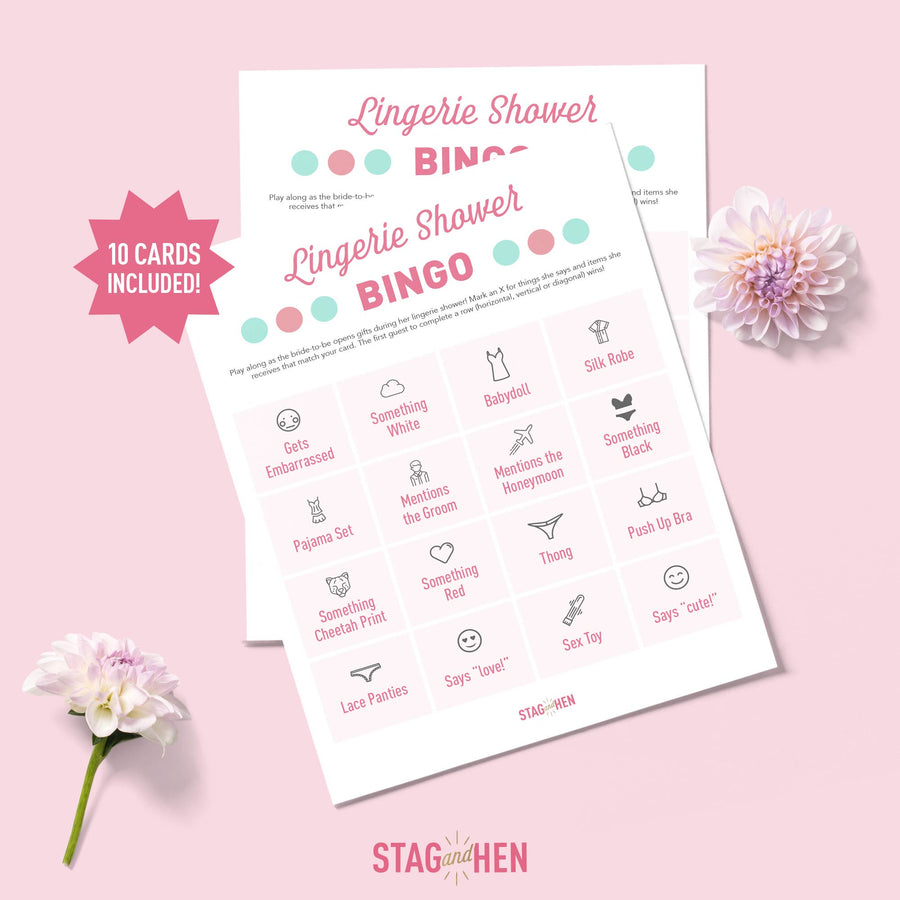 Lingerie Shower Bingo - Free Digital Download