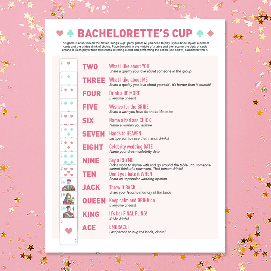 Free Bachelorette Party Game Printable, Download, PDF | Bachelorette's Cup