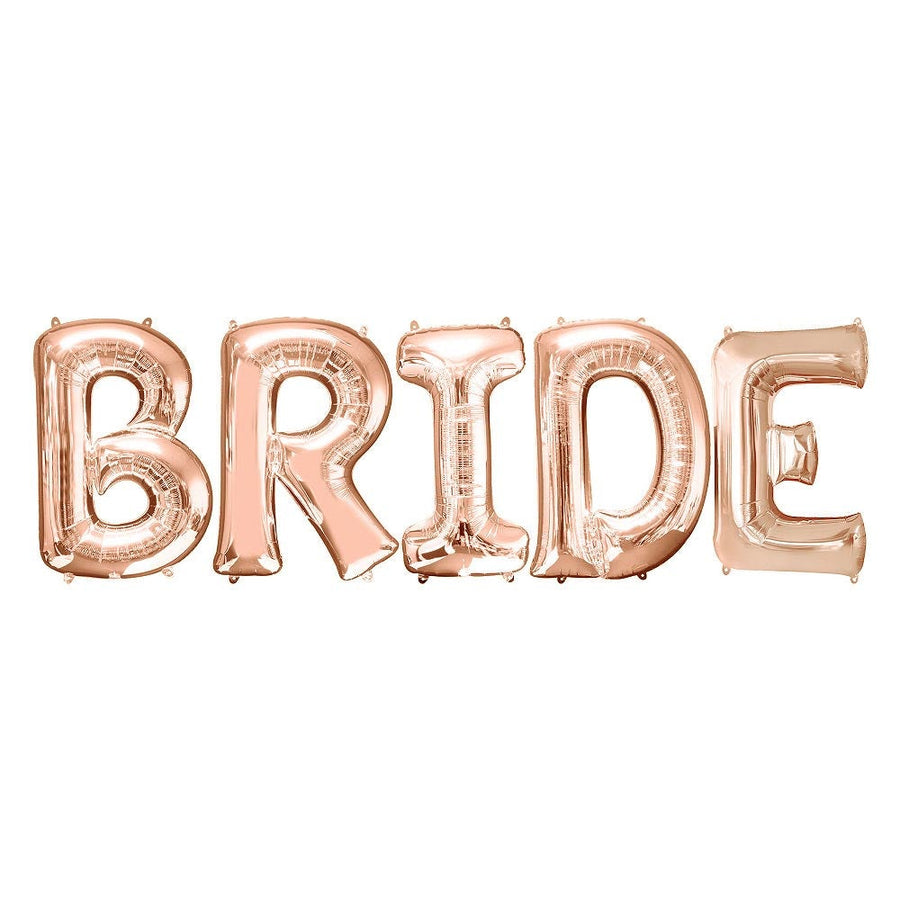 Bachelorette Party Decorations | Jumbo Silver BRIDE Balloon Banner | 32" Mylar Foil
