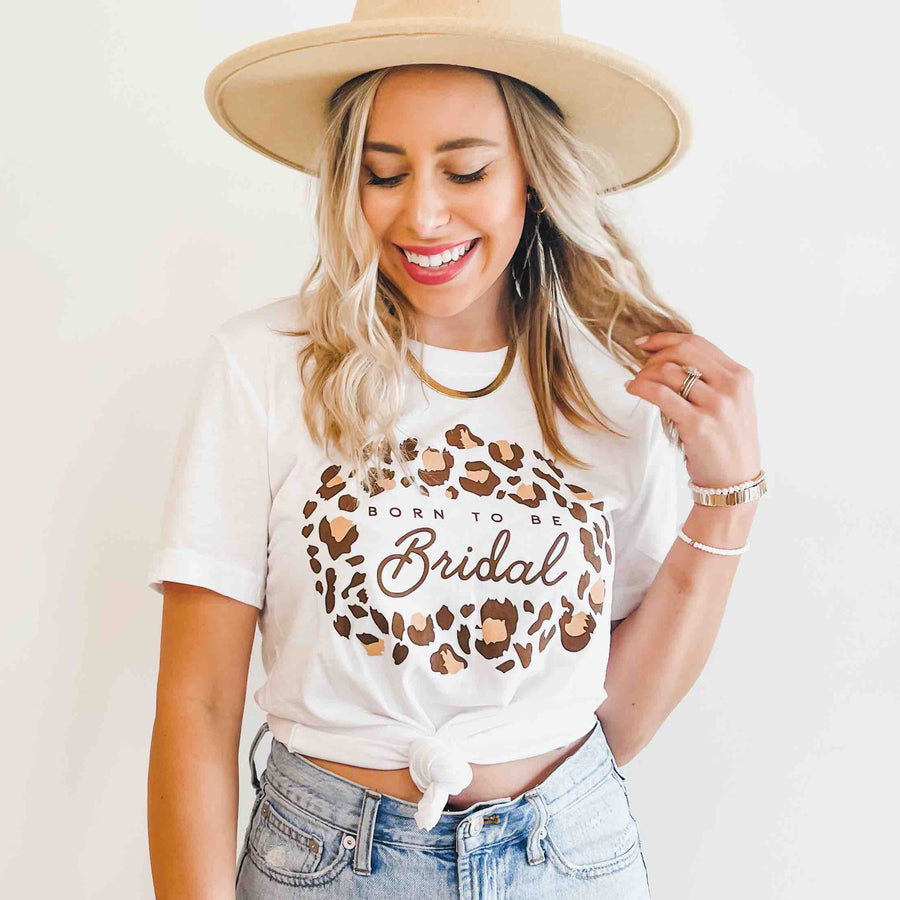 Born To Be Wild Bachelorette Party Bridal Tees | Bridesmaid Shirts | Jungle Leopard Cheetah Print Gifts, Favors, Decor, Accessories, TShirts