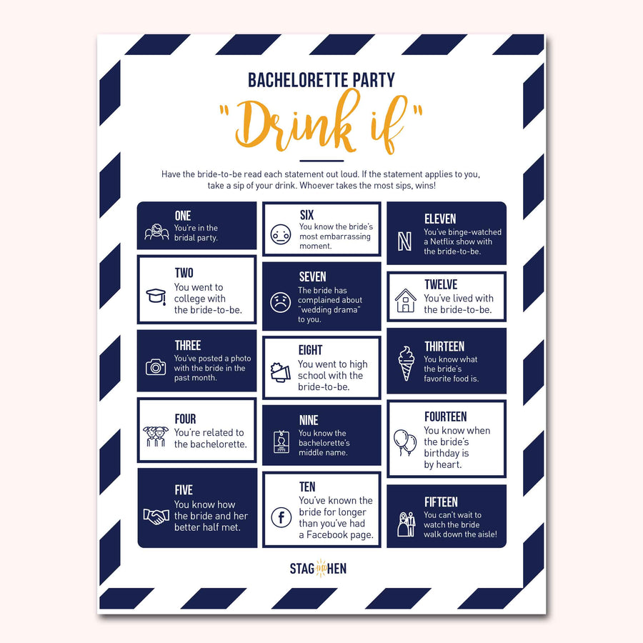 Nautical Bachelorette Party Games | Digital Download | Printable PDF Party Activity