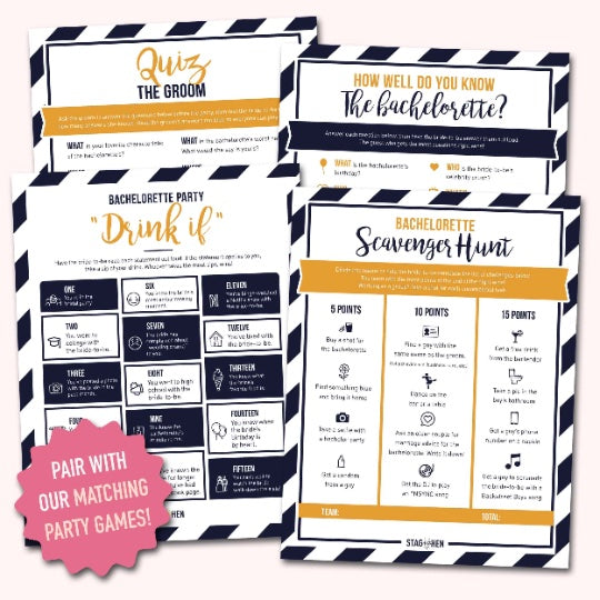 Nautical Bachelorette Party Invitation | Digital Download | Printable PDF Party Invitation Template