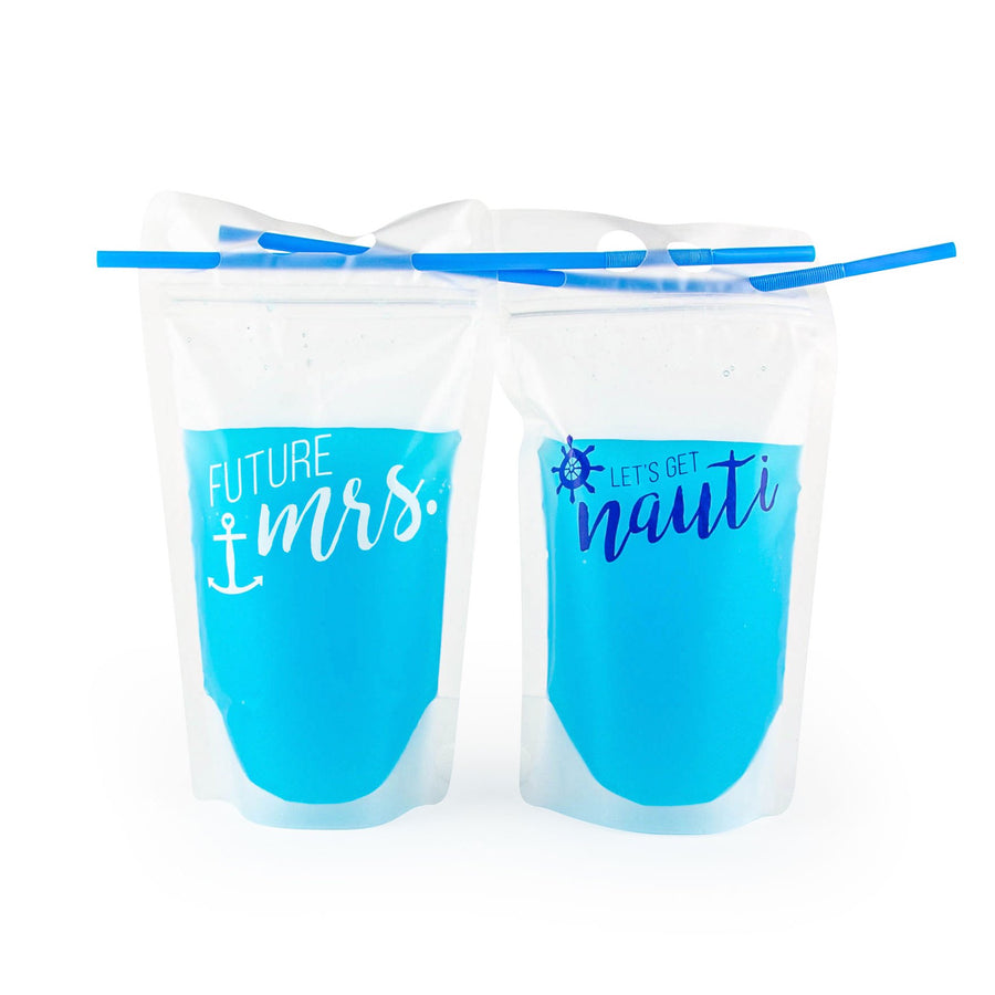 Lets Get Nauti Bachelorette Party Drink Pouch | Nautical Bachelorette Party Gifts, Favors, Accessories, Supplies, Decorations