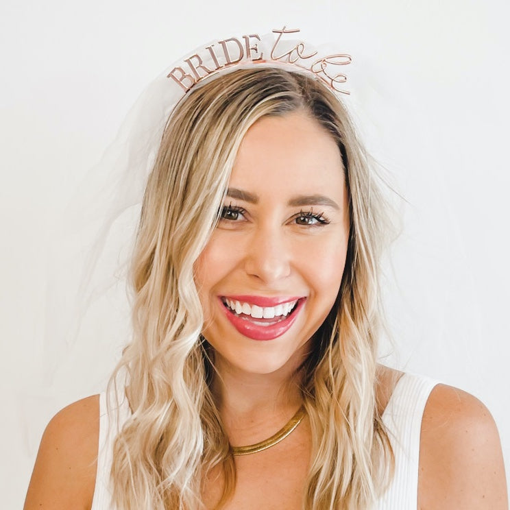 Bridal Headband with Veil | Bachelorette Party, Bridal Accessories, Gifts Favors Decorations