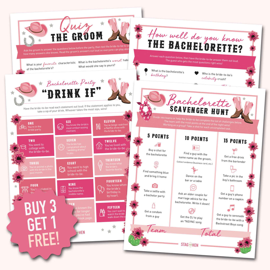Nashville Bachelorette Party Games | Digital Download | Printable PDF Party Activity
