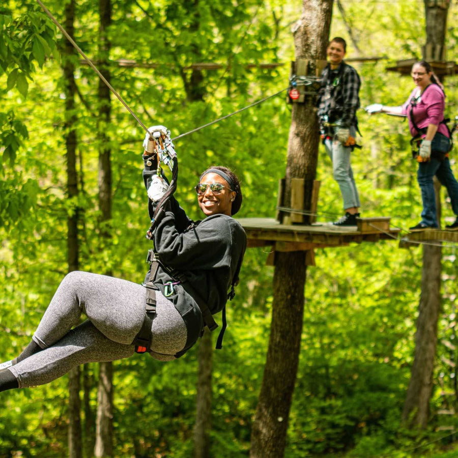 Nashville Bachelorette Party Itinerary Activity Ideas - Zip Lining at The Adventure Park at Nashville