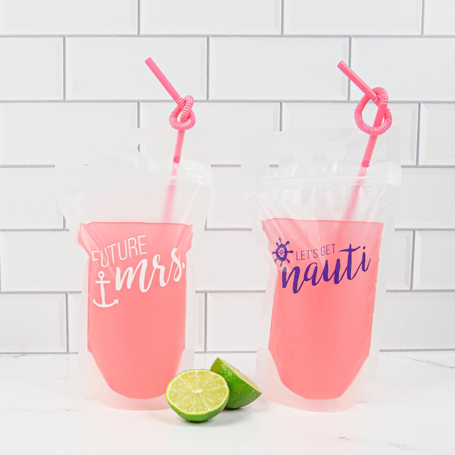 Lets Get Nauti Bachelorette Party Drink Pouch | Nautical Bachelorette Party Gifts, Favors, Accessories, Supplies, Decorations