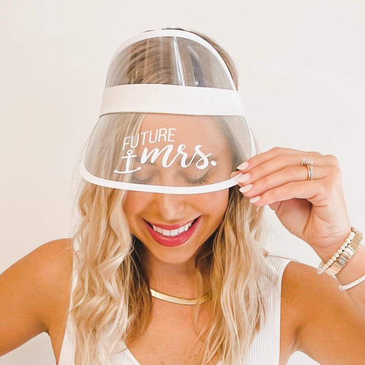 Let's Get Nauti Retro Tennis Sun Visors - Nautical Bachelorette Party Gifts, Favors, Accessories, Supplies, Decorations