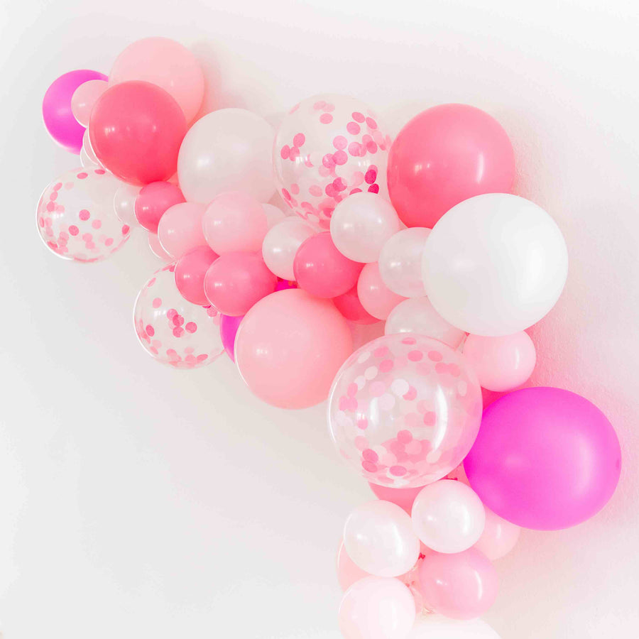 Pink DIY Bachelorette Party Balloon Garland | Bride's Babes Bachelorette Party Decorations, Favors, Accessories