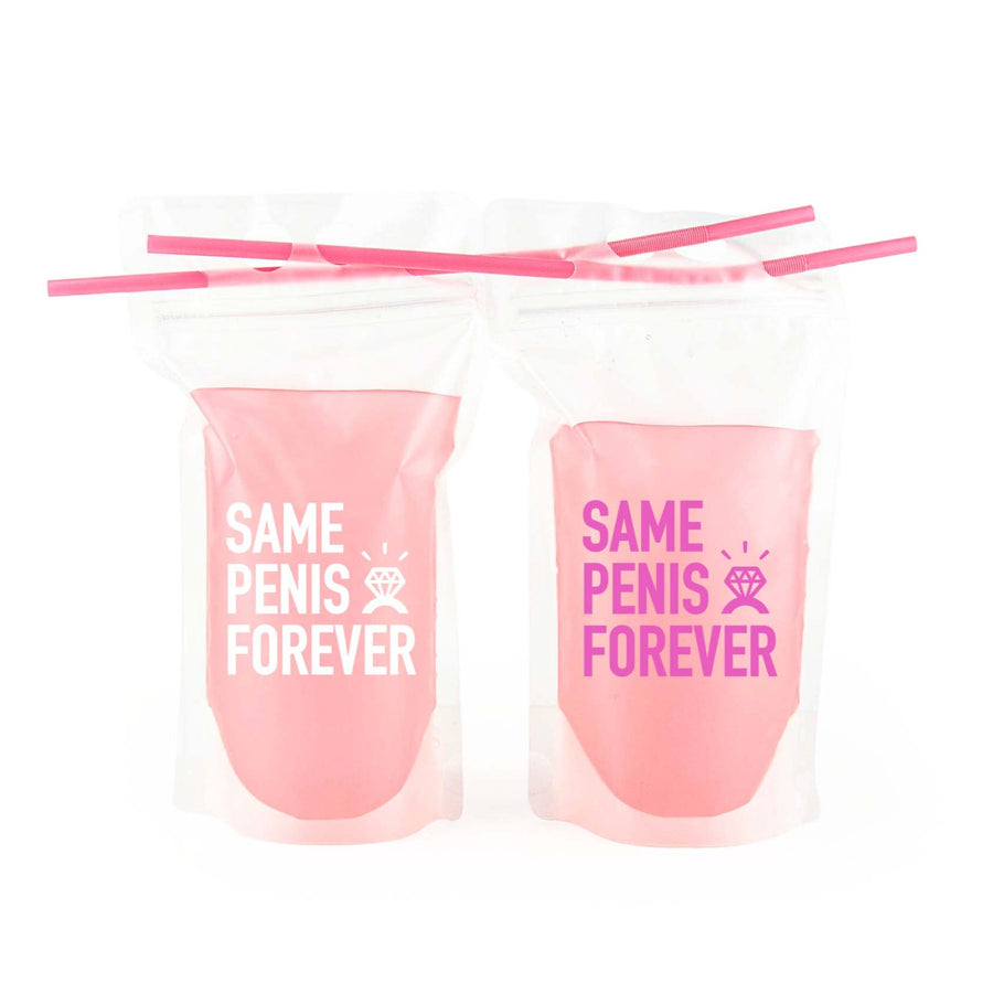 Same Penis Forever Bachelorette Party Drink Pouches | Same Penis Forever Cups, Drinkware, Booze Bags