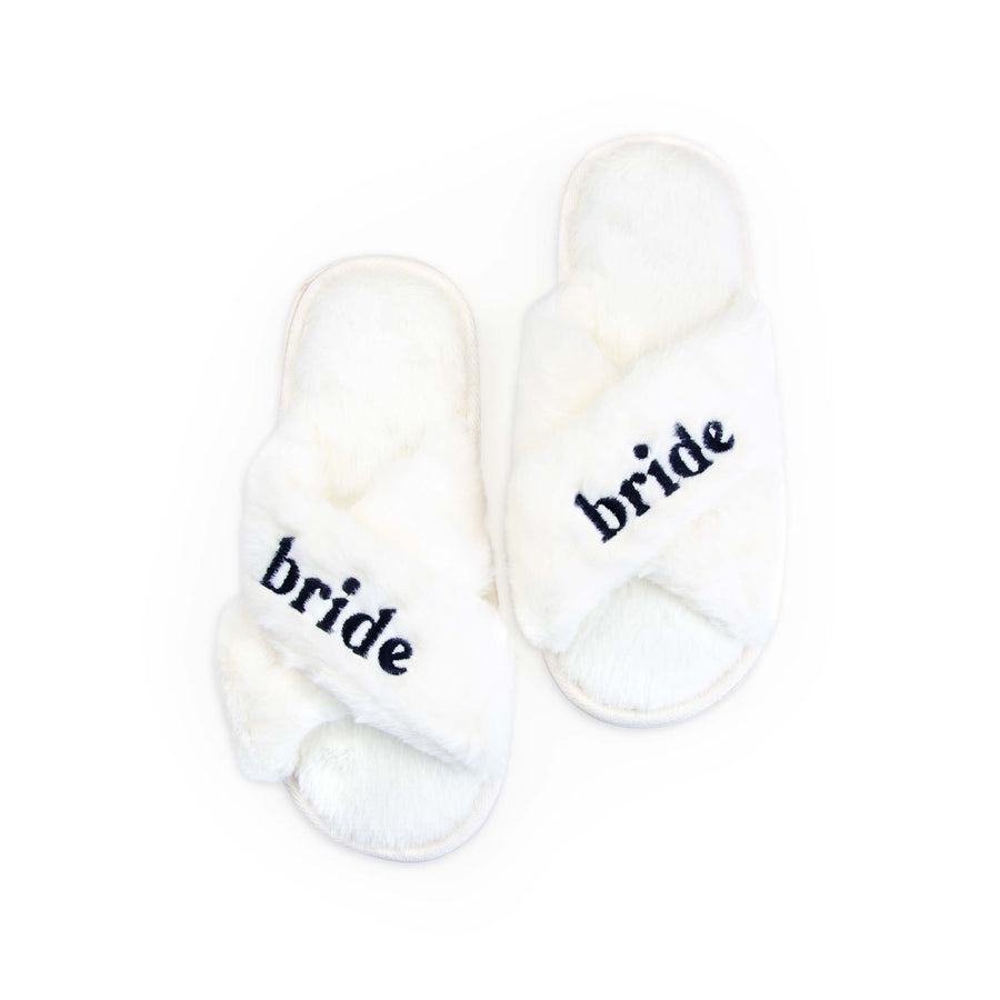 Bachelorette Party Fuzzy Slippers | Bridal Slippers