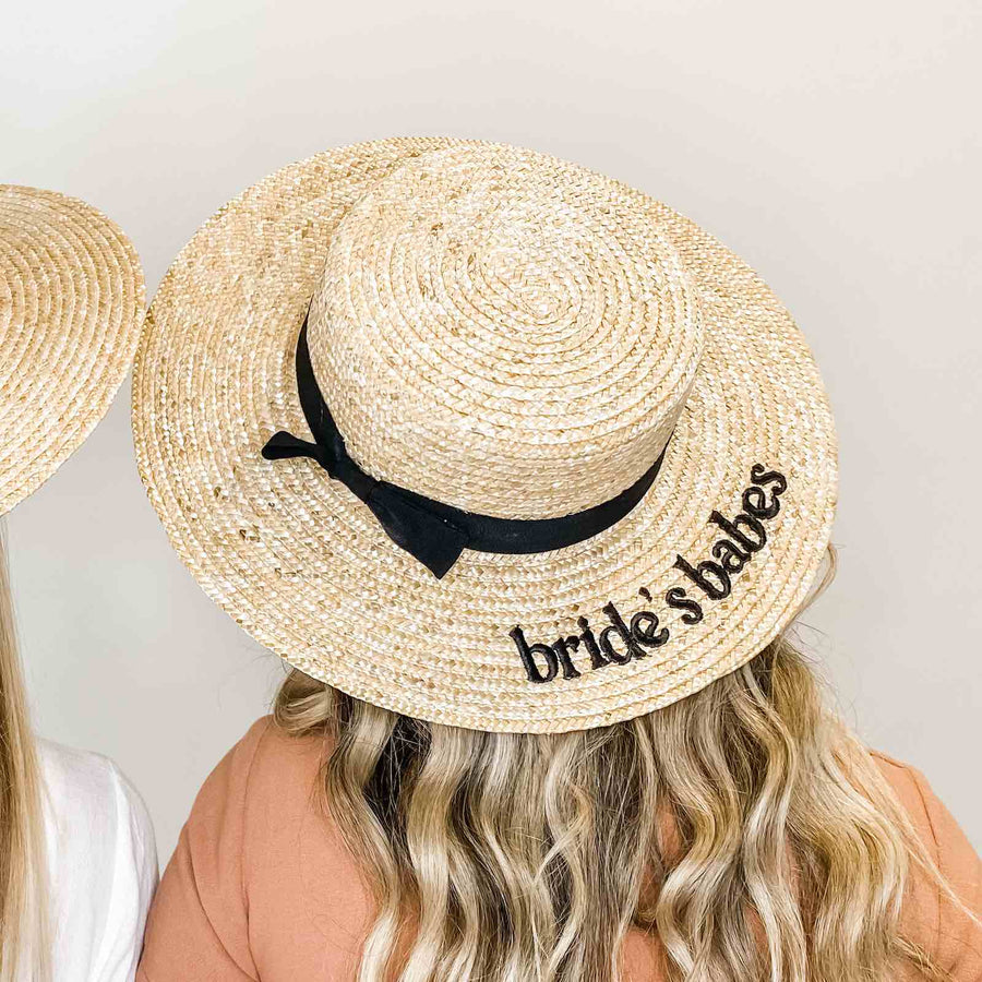 Bride's Babes Bachelorette Boater Hats