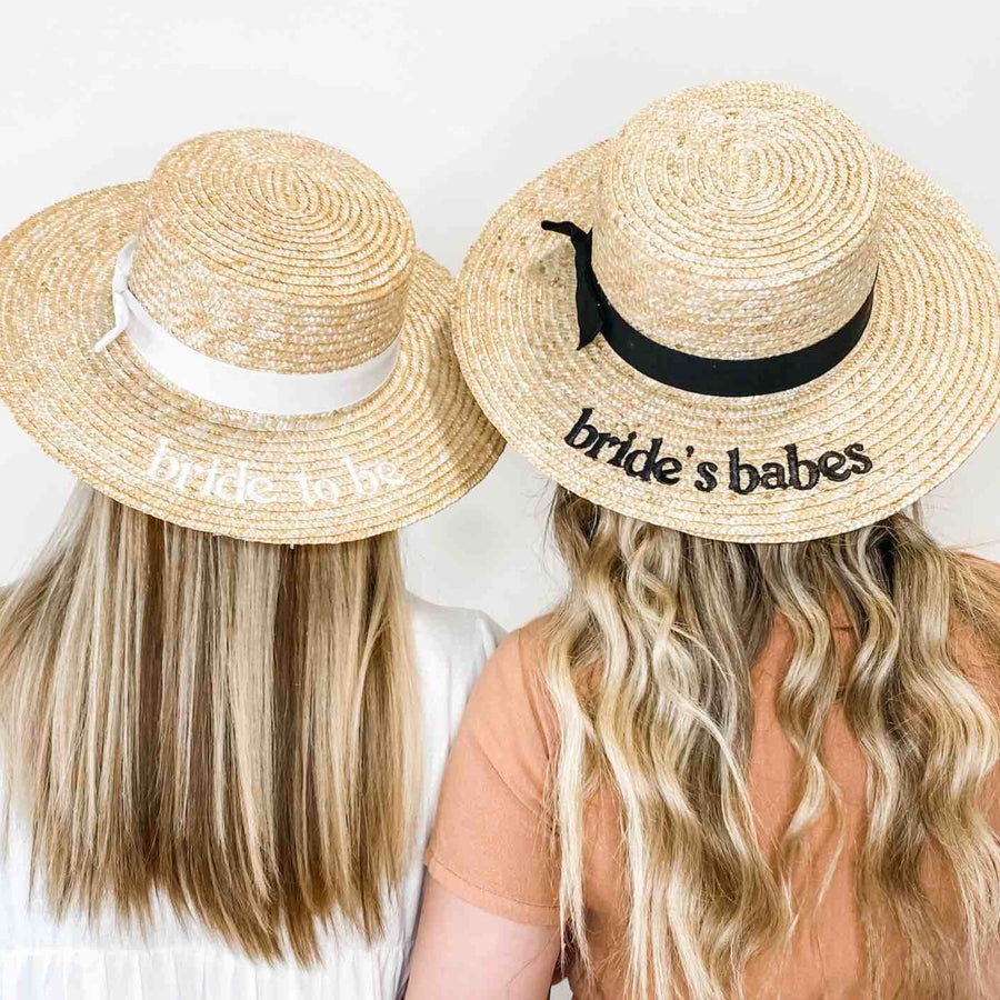 Bride's Babes Bachelorette Boater Hats