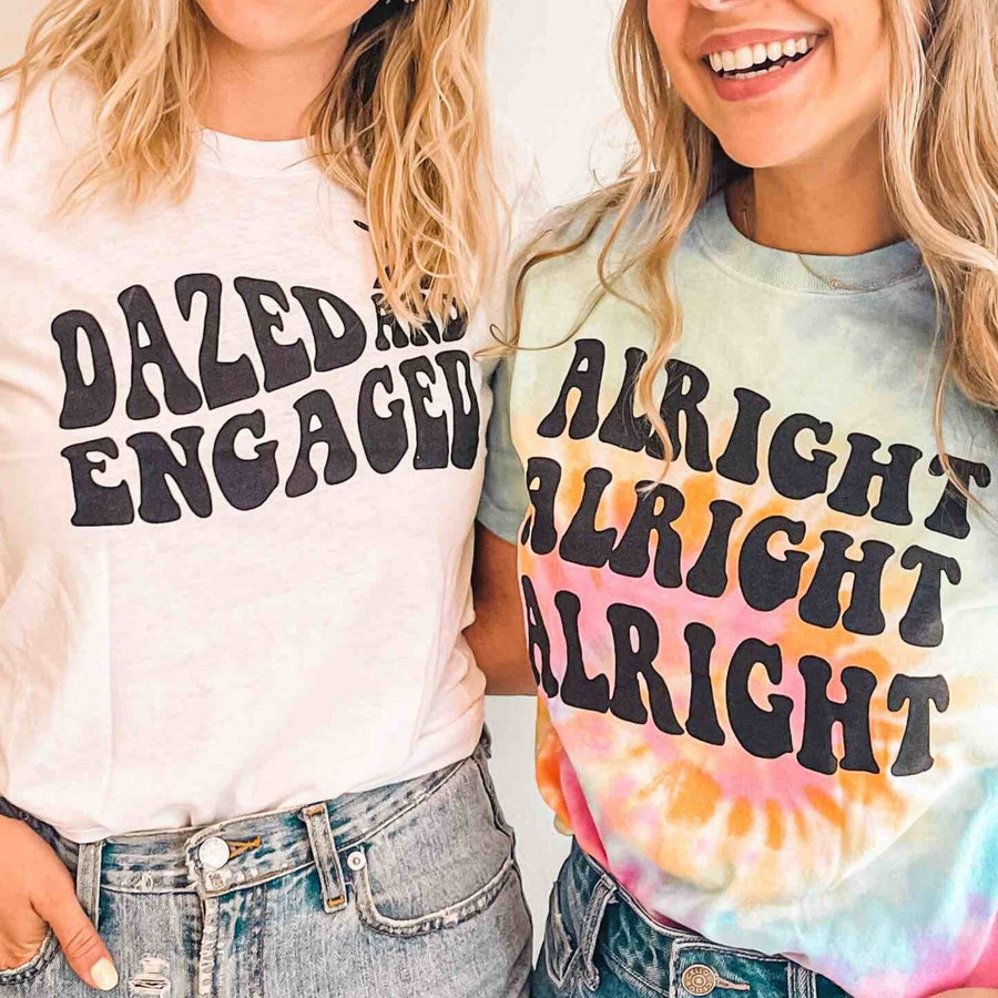 Tie Dye Bachelorette Party Shirt - Austin Bachelorette Shirt - Dazed & Engaged