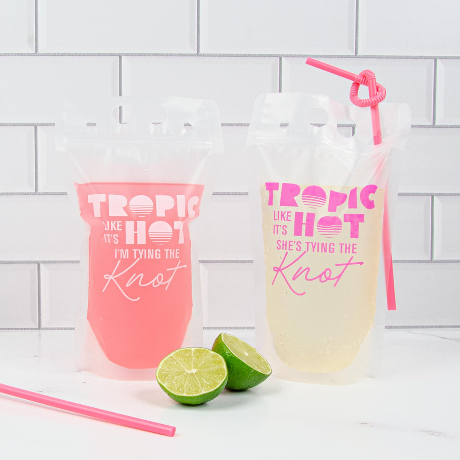 Bachelorette Party Drink Pouch | Tropic Like It's Hot | Beach Bachelorette Party Gifts, Favors, Accessories, Supplies, Deocrations