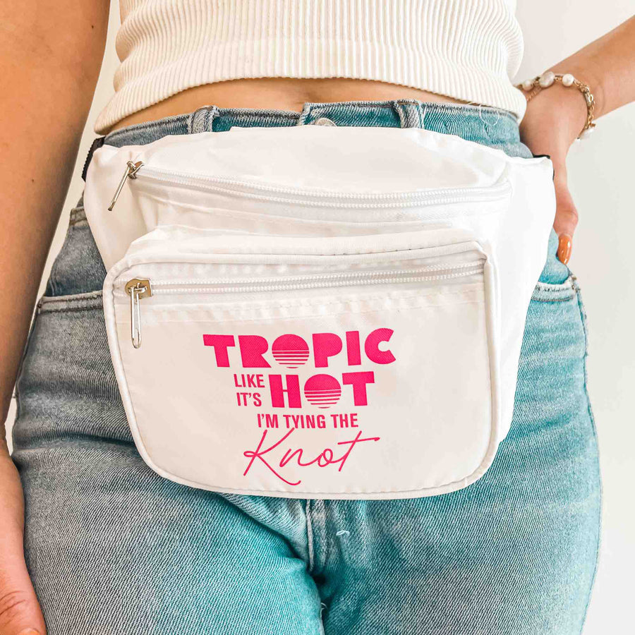 Tropic Like It's Hot 1990s Bachelorette Party Fanny Pack, Belt Bag | Bachelorette Party Favors, Gifts, Accessories, Supplies
