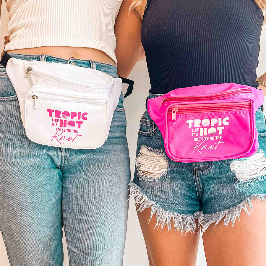 Tropic Like It's Hot 1990s Bachelorette Party Fanny Pack, Belt Bag | Bachelorette Party Favors, Gifts, Accessories, Supplies